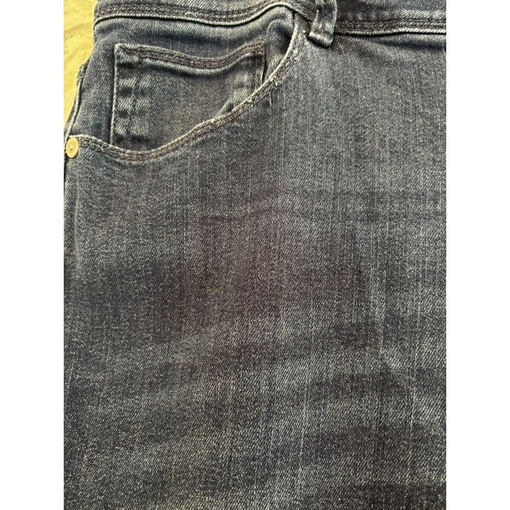 J Jill Denim Authentic Fit Slim Ankle Jeans Womens 18 Dark Wash Stretch Raw Hem - Picture 4 of 4